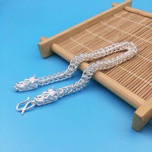 990 Silver Men's Leading Thai Bracelet